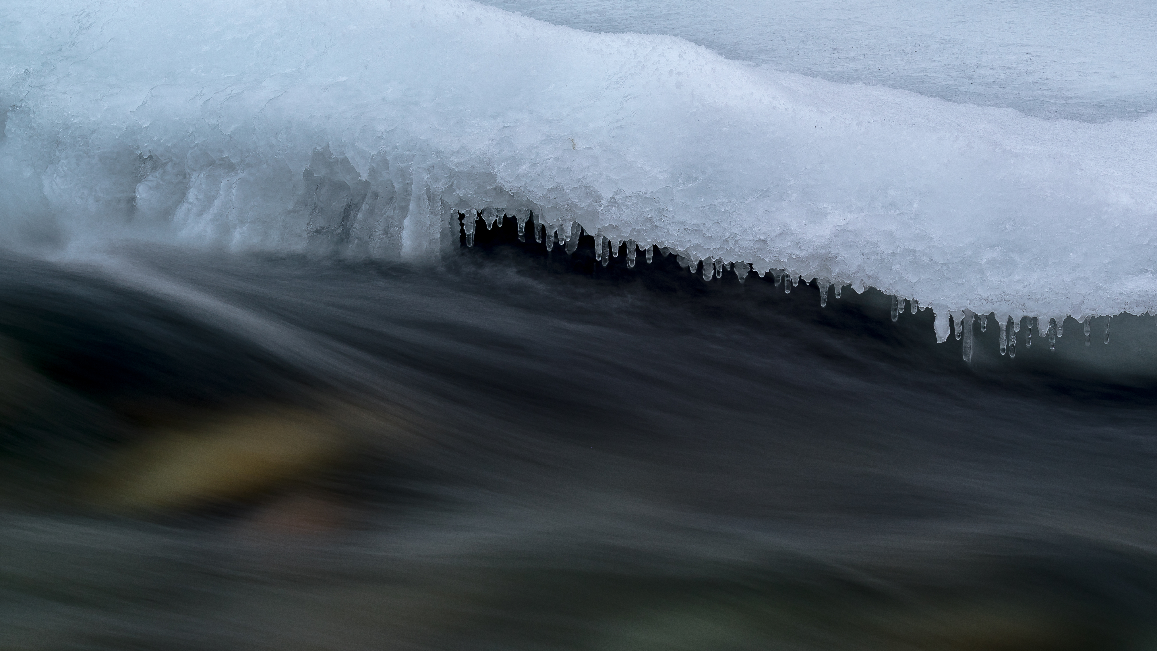 Rushing Past Icicles